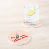 Mijn Cockatiel is mijn Valentijn Zandsteen Onderzetter (Zijkant)