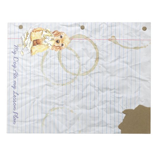 Mijn Cocker Spaniel Ate Mijn Lesson Plan Notitieblok (Voorkant)