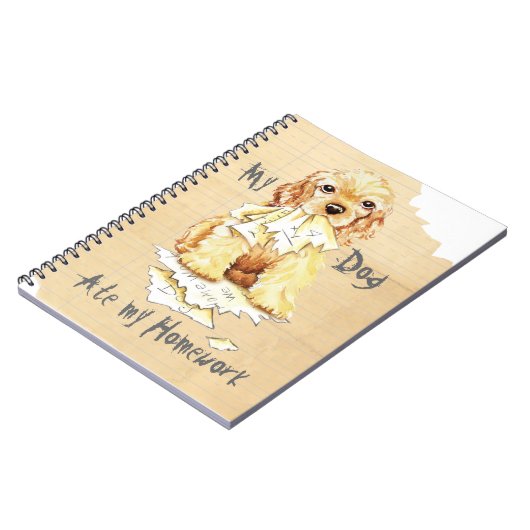 Mijn Cocker Spaniel Ate Mijn thuiswerk Notitieboek (Linkerzijde)