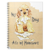 Mijn Cocker Spaniel Ate Mijn thuiswerk Notitieboek (Voorkant)