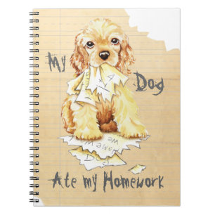 Mijn Cocker Spaniel Ate Mijn thuiswerk Notitieboek