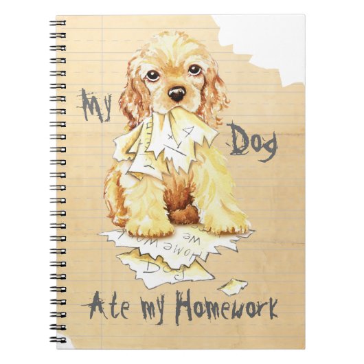 Mijn Cocker Spaniel Ate Mijn thuiswerk Notitieboek (Voorkant)