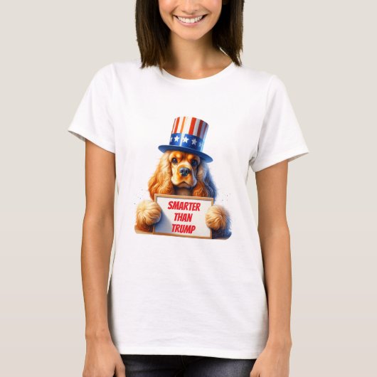 Mijn Cocker Spaniel is slimmer dan Trump T-shirt (Voorkant)