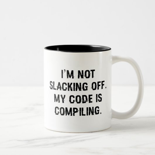 Mijn code is compileren tweekleurige koffiemok (Rechts)
