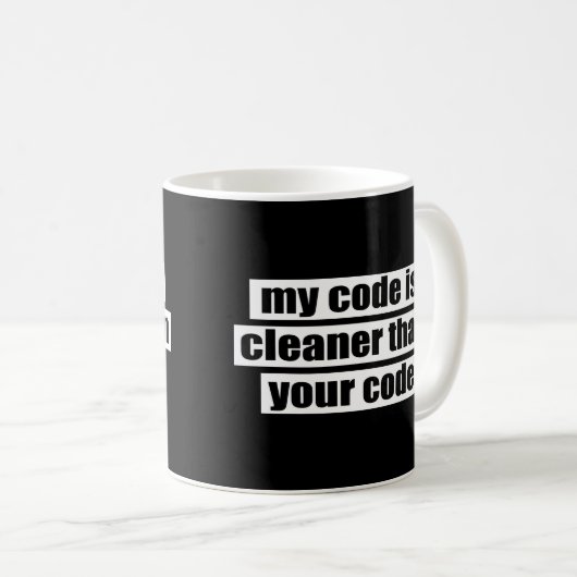 Mijn code is schoner dan je code koffiemok (Voorkant rechts)