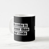 Mijn code is schoner dan je code koffiemok (Voorkant links)