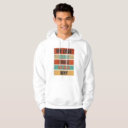 Mijn code werkt programmeur hoodie (Voorkant volledig)