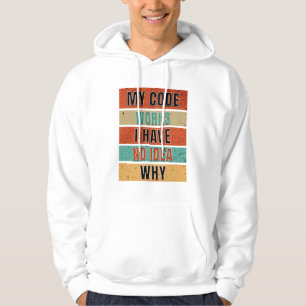 Mijn code werkt programmeur hoodie