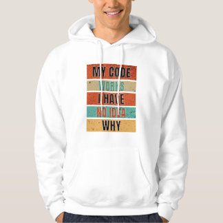 Mijn code werkt programmeur hoodie