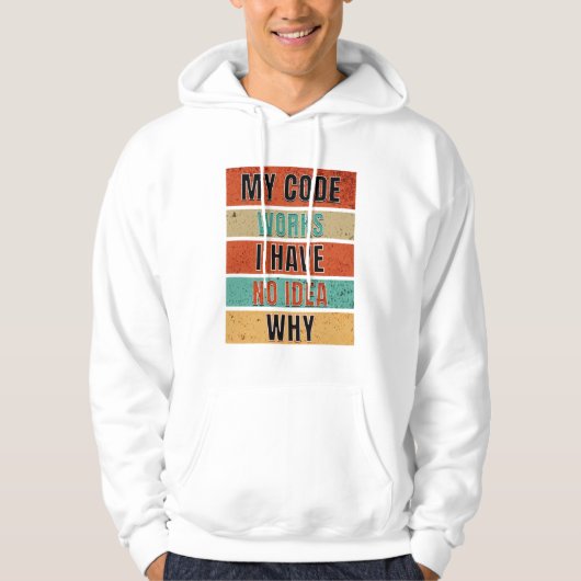 Mijn code werkt programmeur hoodie (Voorkant)
