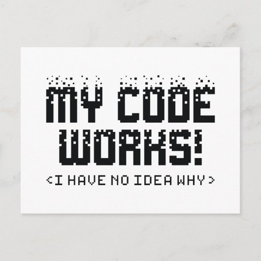 Mijn codewerk briefkaart (Voorkant)