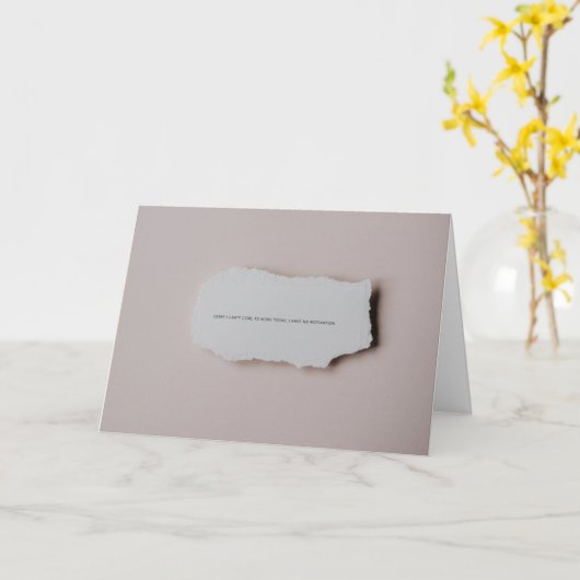 Mijn collega en vriend missen Geen motivatie om te Kaart (Gele Bloem)