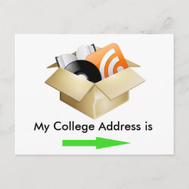 Mijn college adres aankondiging Briefkaart