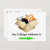 Mijn college adres aankondiging Briefkaart (Voorkant / Achterkant)