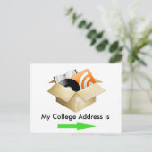 Mijn college adres aankondiging Briefkaart (Staand voorkant)