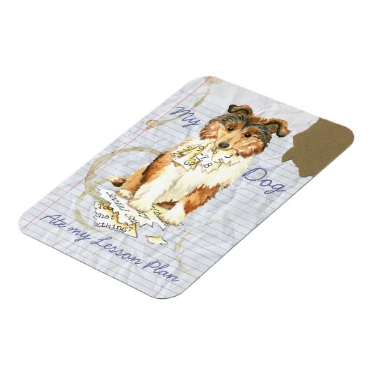 Mijn Collie Ate Mijn Lesson Plan Magneet (Linkerzijde)