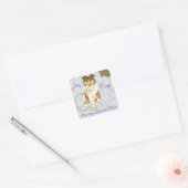 Mijn Collie Ate Mijn Lesson Plan Vierkante Sticker (Envelop)