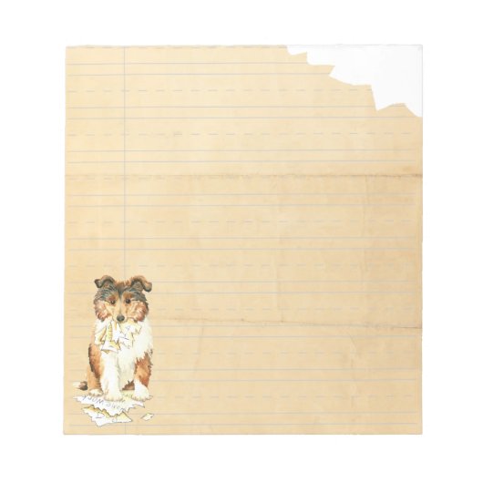 Mijn Collie Ate Mijn thuiswerk Notitieblok (Voorkant)