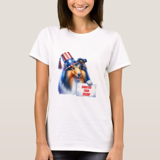 Mijn collie is slimmer dan Trump T-shirt (Voorkant)