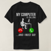 Mijn computer belt Code Developer Computer NER T-shirt (Design voorkant)