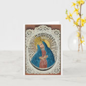 Mijn computer kleuring van de Maagd Maria kaart (Gele Bloem)
