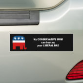 Mijn conservatieve moeder kan je liberale vader ve bumpersticker (Op auto)