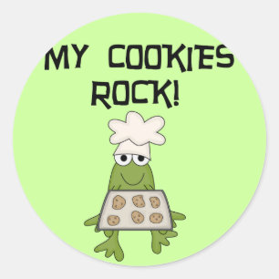 Mijn Cookies Rock Tshirts en geschenken Ronde Sticker