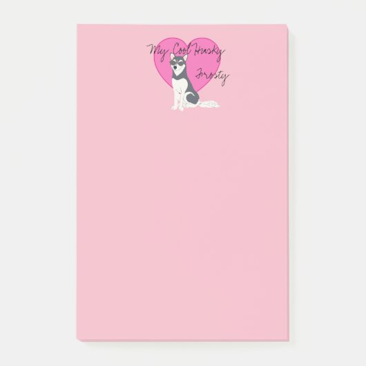 Mijn Cool Husky in Roze Post-it® Notes (Voorkant)