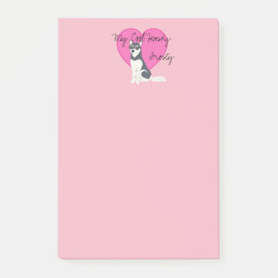 Mijn Cool Husky in Roze Post-it® Notes