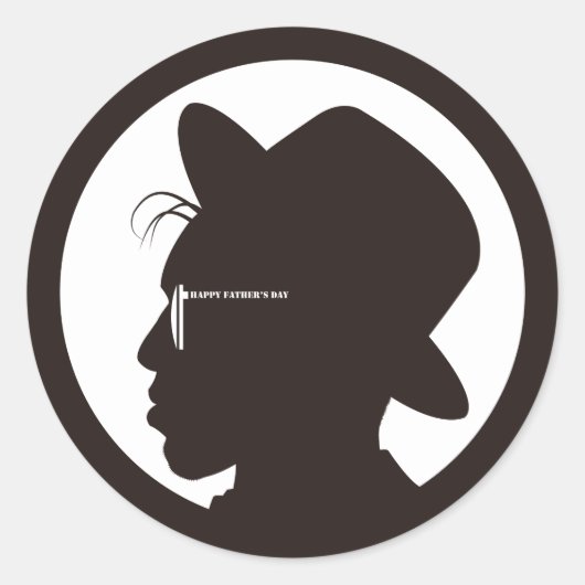 Mijn coole vader ronde sticker (Voorkant)