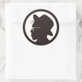 Mijn coole vader ronde sticker (Tas)