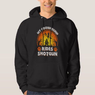 Mijn Coonhound-hond rijdt met heks op jachtgeweer Hoodie