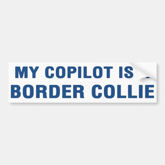 Mijn copilot is een Border Collie Bumpersticker (Voorkant)
