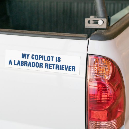 Mijn copilot is een labrador Retriever Bumpersticker (Op Truck)