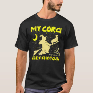 Mijn Corgi Heksen Halloween Kostuum Voor Vrouwen H T-shirt