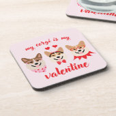 Mijn Corgi is mijn Valentijn Bier Onderzetter (Linkerzijde)