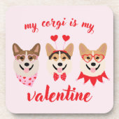 Mijn Corgi is mijn Valentijn Bier Onderzetter (Voorkant)