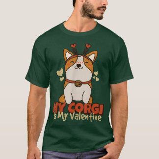 Mijn Corgi is mijn Valentijn, eigenaar van Corgi T-shirt