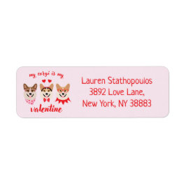 Mijn Corgi is mijn Valentijn Etiket