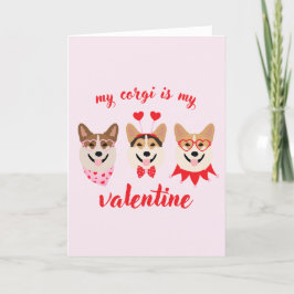 Mijn Corgi is mijn Valentijn Feestdagen Kaart