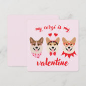 Mijn Corgi is mijn Valentijn Feestdagenkaart (Voorkant / Achterkant)