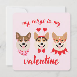 Mijn Corgi is mijn Valentijn Feestdagenkaart