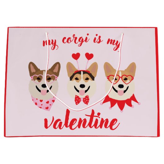 Mijn Corgi is mijn Valentijn Groot Cadeauzakje (Voorkant)