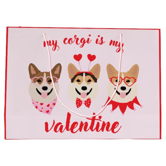 Mijn Corgi is mijn Valentijn Groot Cadeauzakje (Achterkant)