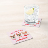 Mijn Corgi is mijn Valentijn Kartonnen Onderzetters (Insitu)