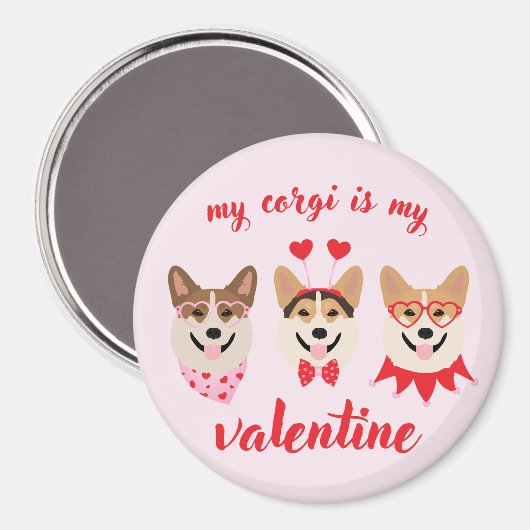 Mijn Corgi is mijn Valentijn Magneet (Voorkant / Achterkant)