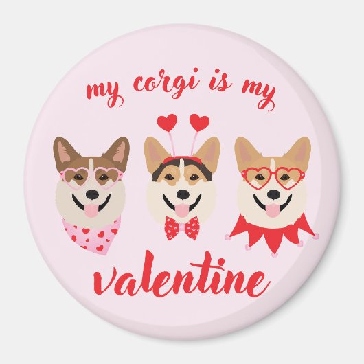 Mijn Corgi is mijn Valentijn Magneet (Voorkant)