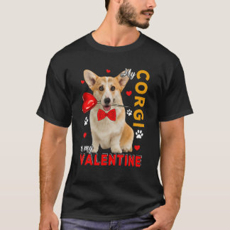 Mijn Corgi Is Mijn Valentijn Schattige Hond Houdt T-shirt