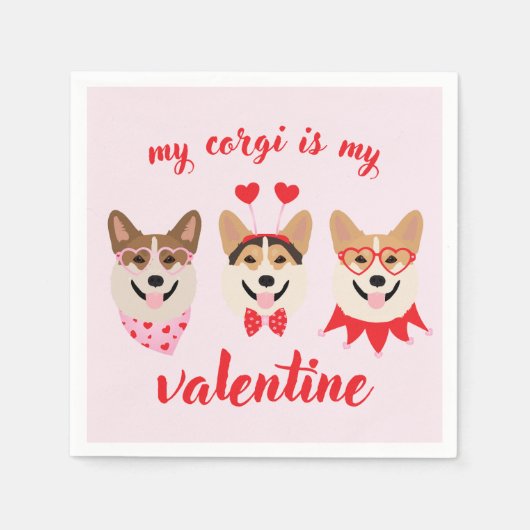 Mijn Corgi is mijn Valentijn Servet (Voorkant)