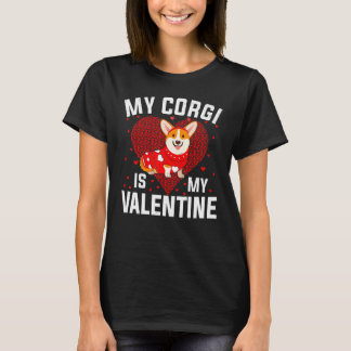 Mijn Corgi Is Mijn Valentijn Valentijnsdag Jongens T-shirt